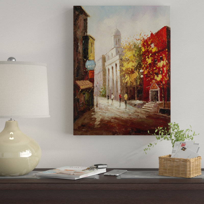 «Sunday Morning in Bari Italy» par Rio - reproduction d'art sur toile tendue, H 19 po x l 14 po x P 2 po