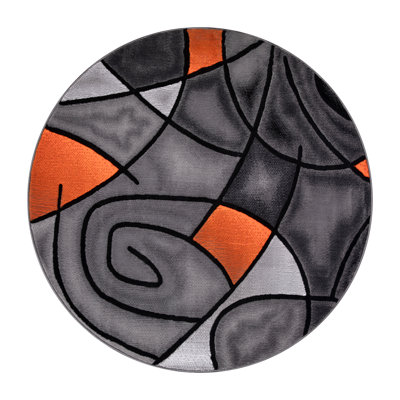 Tapis décoratif en oléfine à motif abstrait moderne Sioar