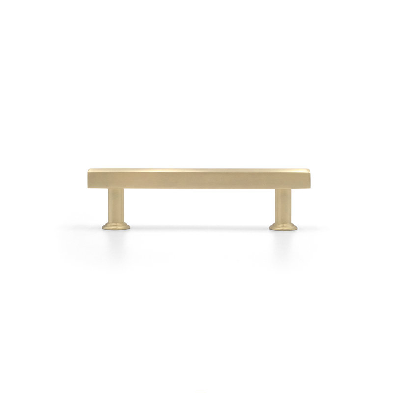 Mod Two Tone Bar / Handle Pull, 8", Satin Brass