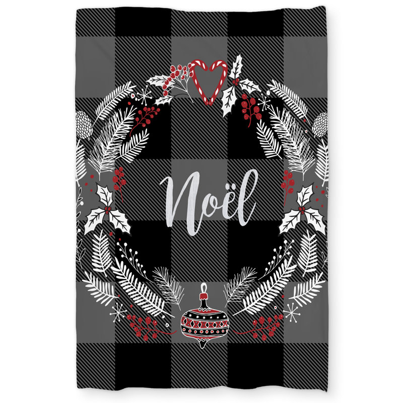 Christmas Wreath Illustrative Pattern Duvet Cover | Home Decor
