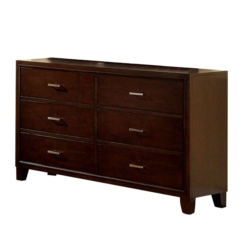 Commode double 6 tiroirs DiPippo, Brun