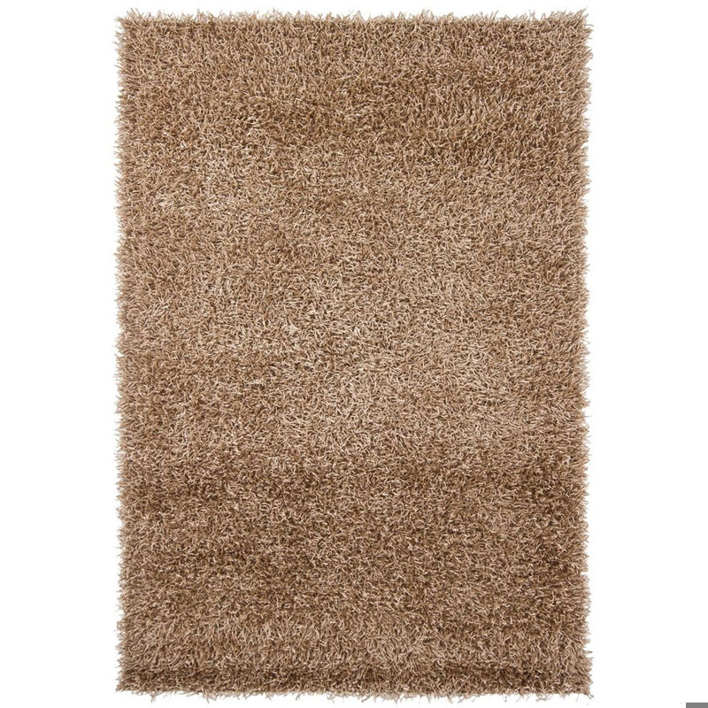 Callum Authentic Hand-Woven Handmade Tan Modern Shag Polyester Area Rug
