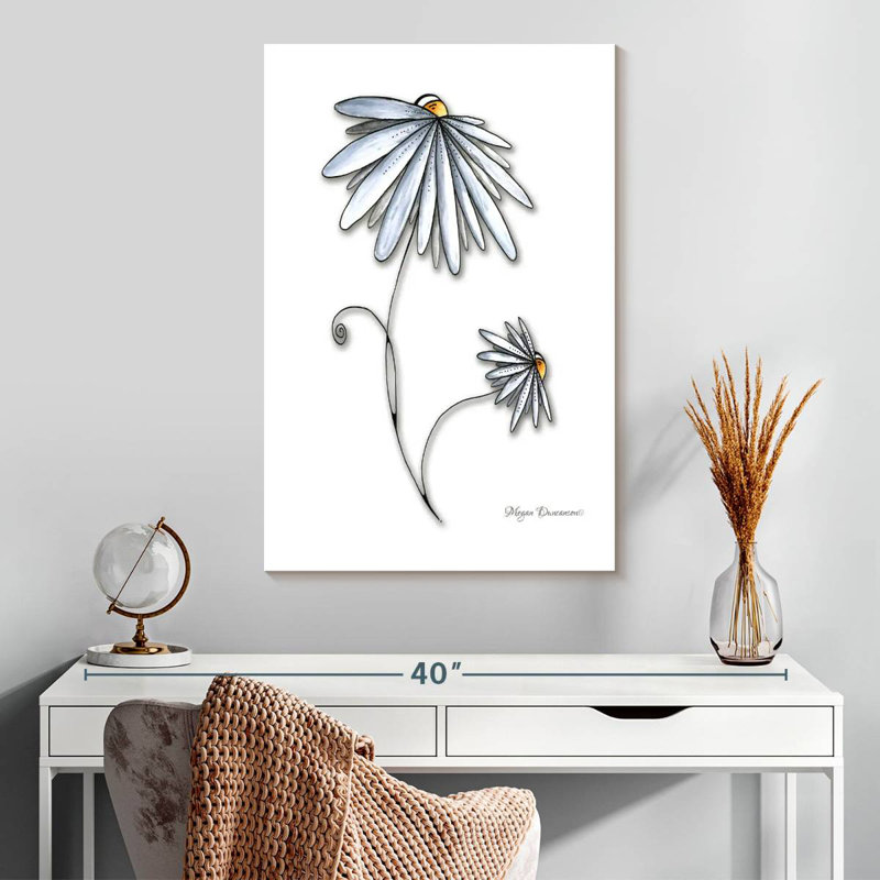 Deux marguerites Harnek, H 30 po x l 20 po