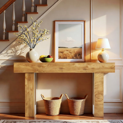 Console Table with Storage, Entryway Table, Rectangular Sofa Table for Living Room and Hallway