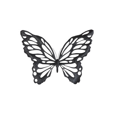 Butterfly Wall Art, SM, Copper/Black, Metal