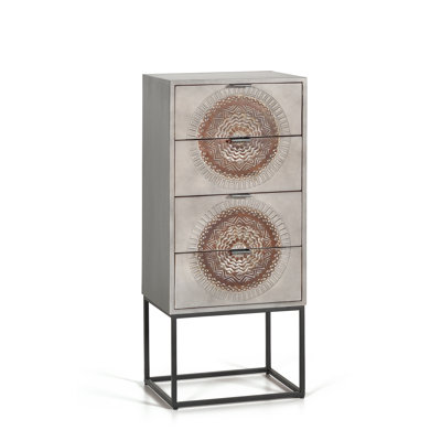 Lulu Solid Wood 45 cm W Chest of 4 Drawers