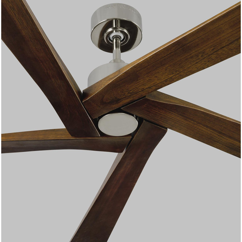 Aspen, 56" Wide, Burnished Brass with Matte White Blades
