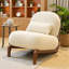 Chaise d'appoint en velours avec pieds en bois massif et coussin moelleux, fauteuil de lecture sans accoudoirs-1900683876