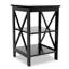 Table d'appoint spéciale peinte en noir, fabriquée en noir avec une construction solide, laquée et stable