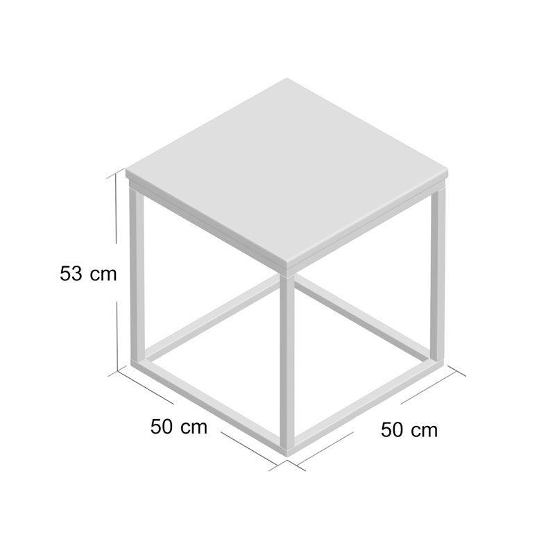 Sled Coffee Table, White/Black