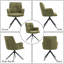 360° Swivel Dining Chairs Set Of 2, Modern Upholstered Armchairs With Ergonomic Back Support, Sturdy Metal Legs For Kitchen & Dining Room-826290001