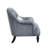 Arialle 34" Wide Tufted Velvet Armchair in Dark Gray
