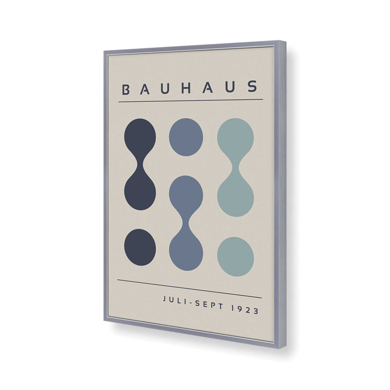 Imprimé Midhaus Bauhaus, Reproduction encadrée sans passe-partout, Chrome poli, H 21,25 po x l 17,25 po