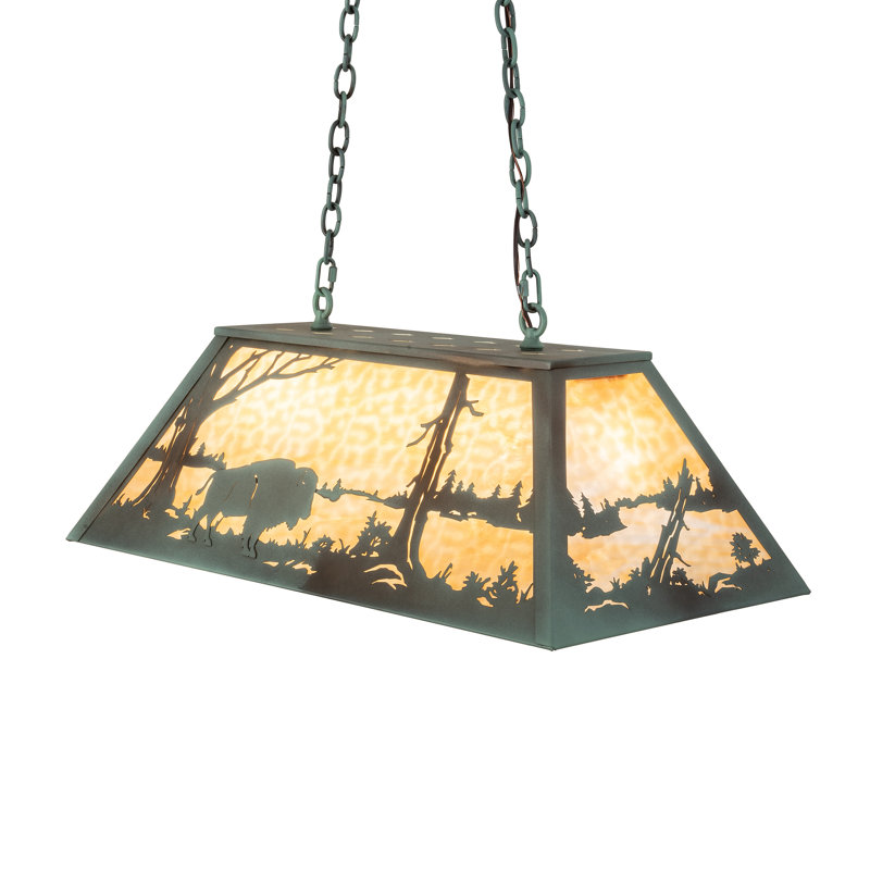 Luminaire suspendu géométrique pour table de billard 6 lumières Old Forge