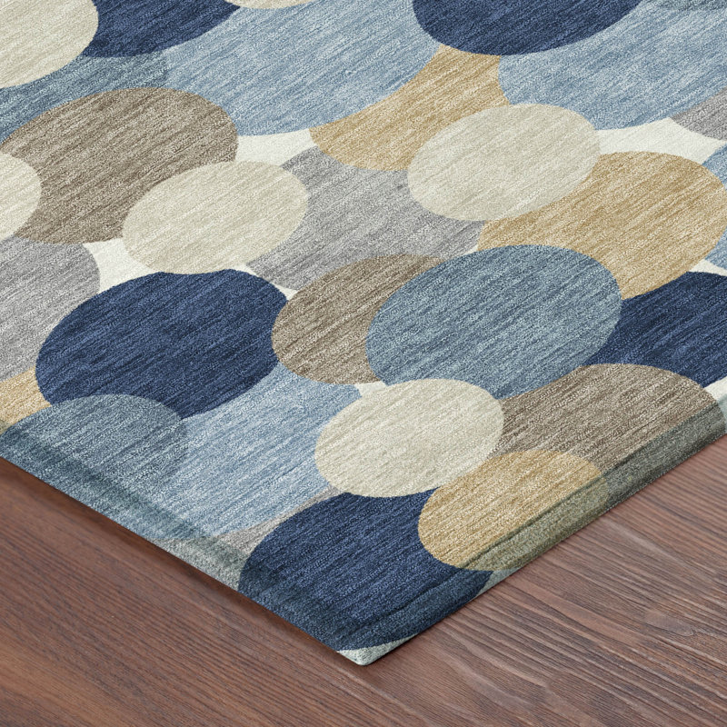 Tapis intérieur / extérieur lavable à la machine Chantille ACN2450, Bleu, 2 pi 6 po x 3 pi 10 po