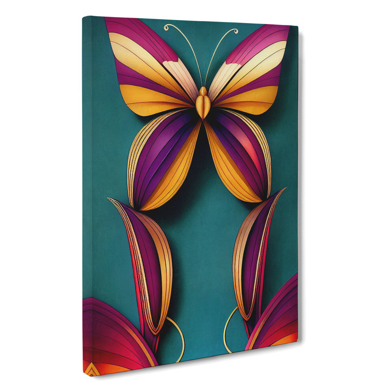 Enchanting Butterfly - Wrapped Canvas, 50cm H x 35cm W