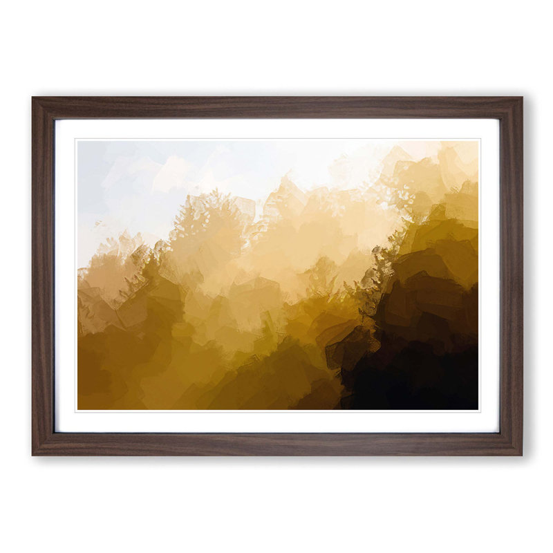Gold Forest - Picture Frame Graphic Art Print, Walnut Framed, 62cm H x 87cm W x 2cm D