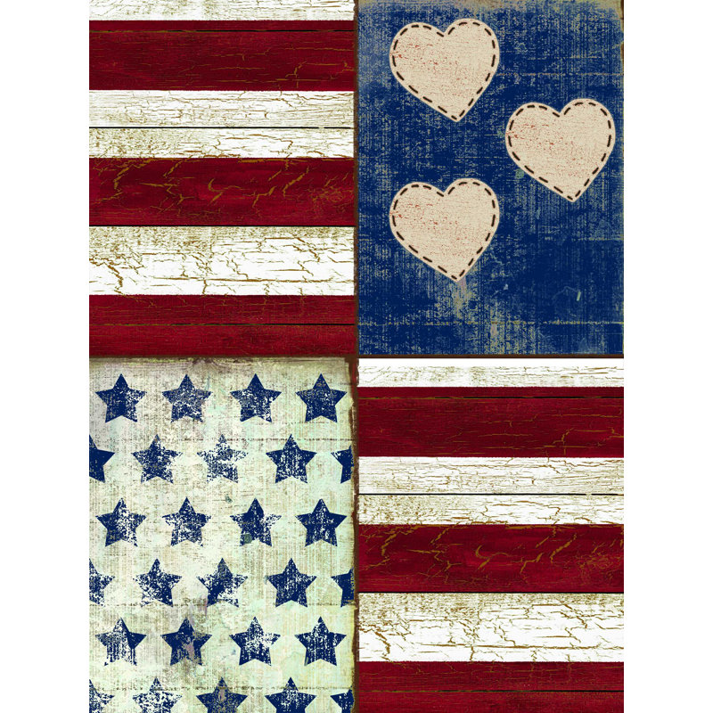 " Americana Quad ", 48" H x 36" W