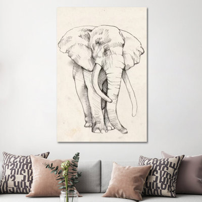 Elephant Portrait II by Jennifer Goldberger - Wrapped Canvas Print