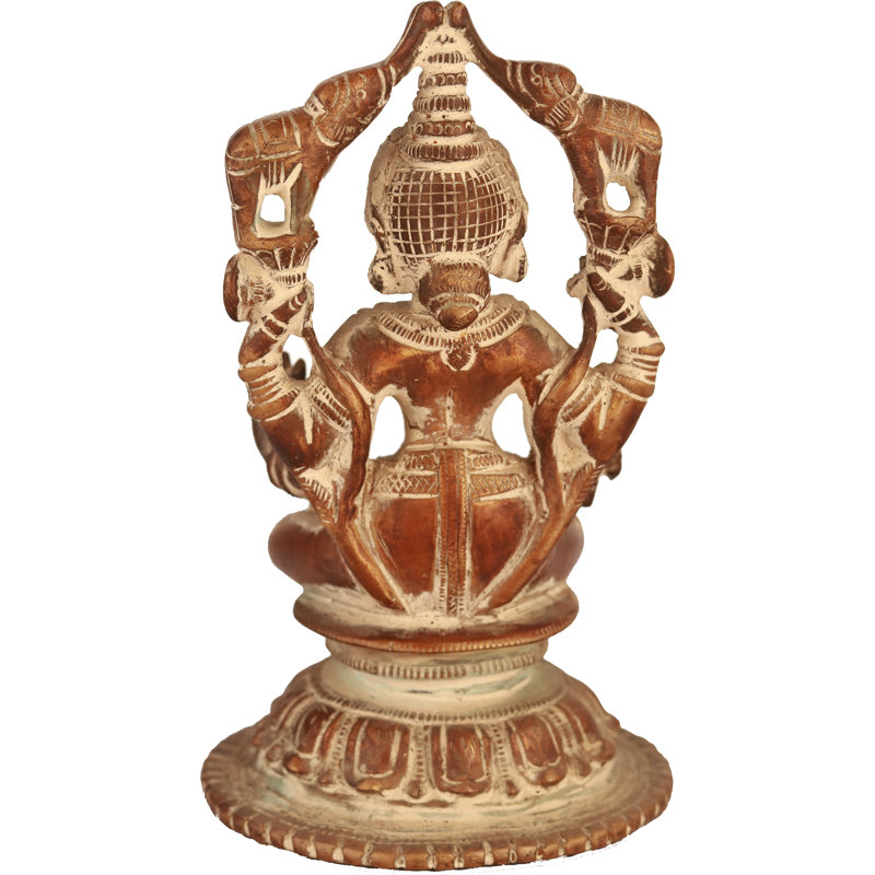Figurine Gajalakshmi, Cuivre / or