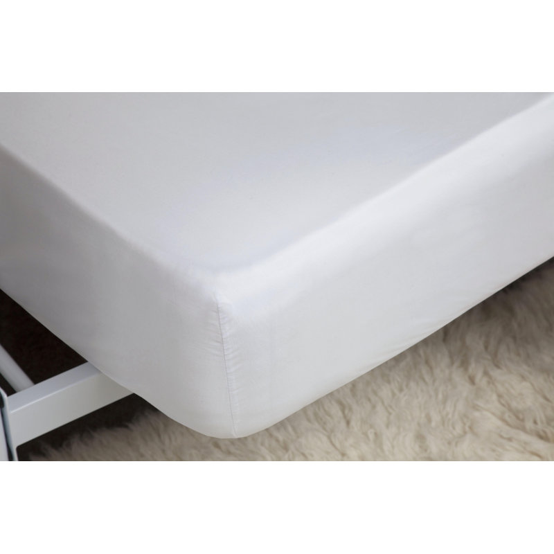 100% Cotton Percale Fitted Sheet, Kingsize (5'), White