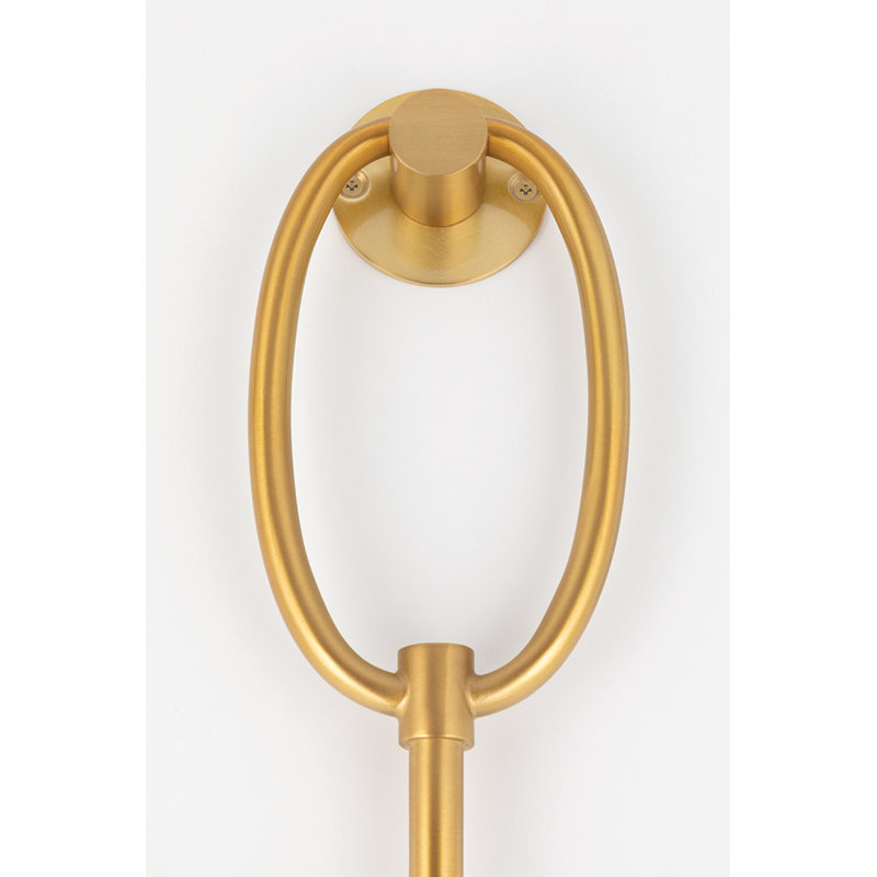 Savicki Plug-in Armed Sconce, Aged Brass