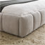 Grand cadre de lit tapissier grand avec tissu épais, lit plateforme grand format en chenille avec tête de lit et cadre. Aucun sommier tapissier requis, beige-1404270135-1404270133