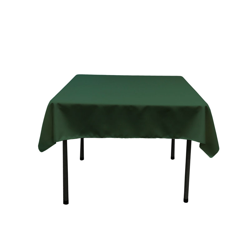 Wayfair Basics® Fisher Solid Color Square Tablecloth, Hunter Green, 58" Square