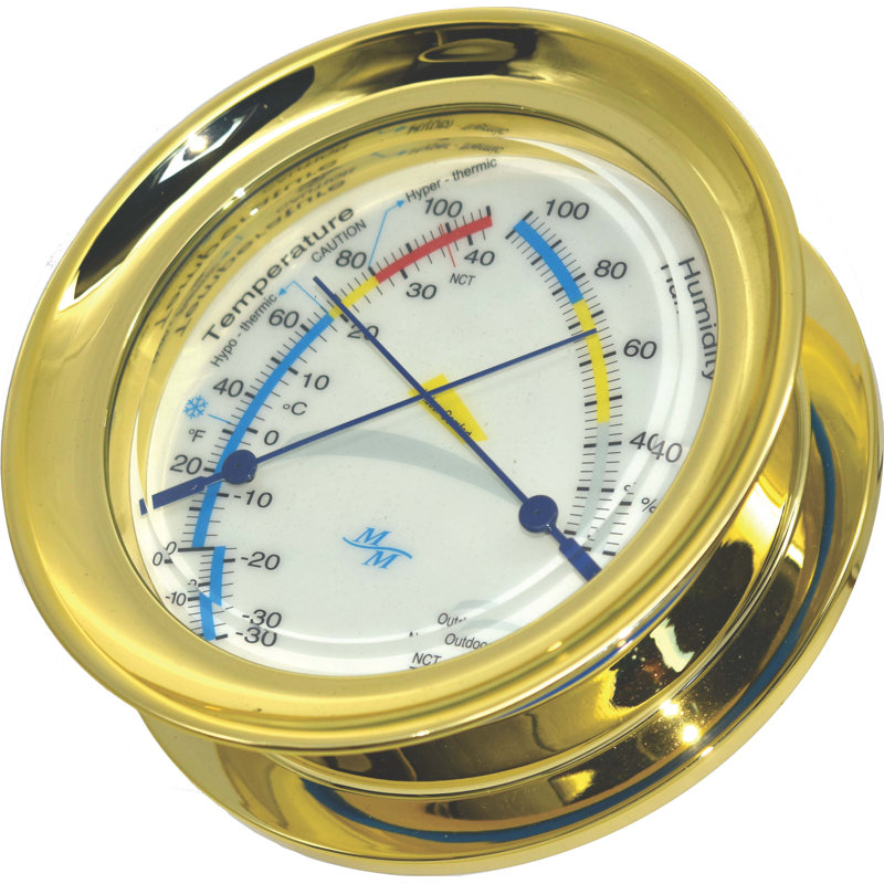 5.85'' Wireless Outdoor Thermometer, Gold