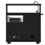 Forno All'Aperto avec comptoirs en pierre frittée noire, barbecue 87 600 BTU, évier et module de bar, four à pizza au gaz
