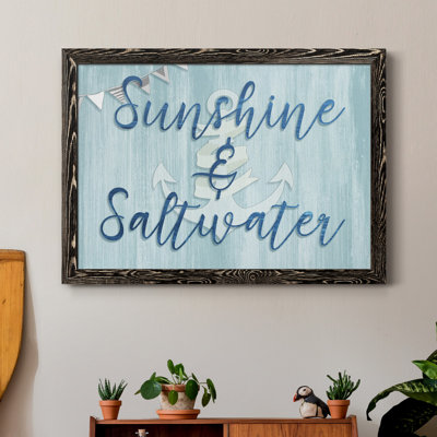 Sunshine & Saltwater - Reproduction d'art textuel sur toile encadrée