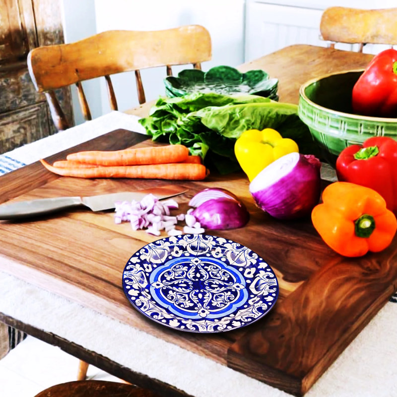 Assiette plate Cvitan Canora Assiette moyenne en céramique fabriquée à la main. 20 cm x 2 cm Idée de cadeau unique. Décoration intérieure