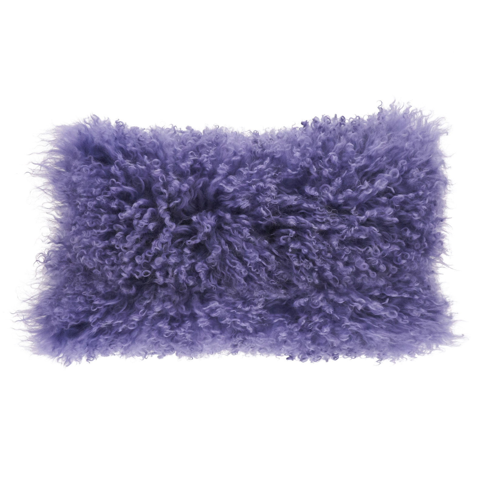 Iyana Wool Lumbar Throw Pillow, Ultra Violet, 12"H x 20"W