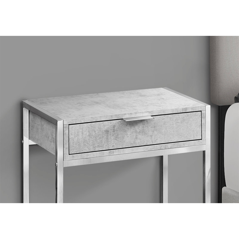 Table d'appoint, métal chromé, contemporain, moderne, Gris, Argent argent