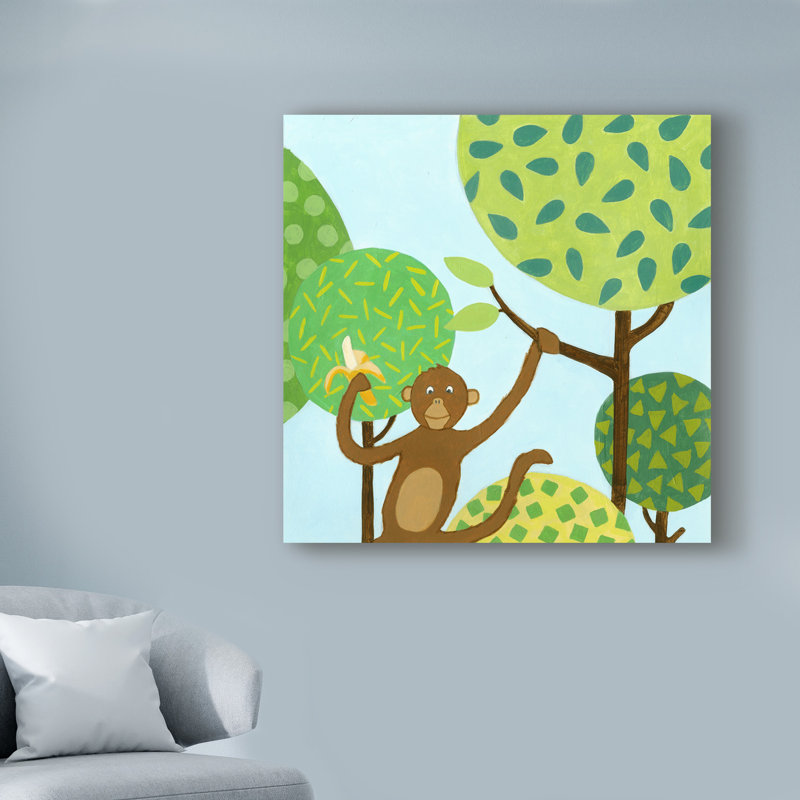 « jungle fun i », art sur toile, H 14 po x l 14 po x P 2 po
