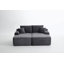 Canapé modulaire 69 po Cloud, méridienne en L avec méridienne en forme de R avec assise profonde et confortable canapé 2 places pour salon moderne (tissu moelleux), gris-1168452088