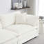 2 avec tissu chenille blanc - canapé de soutien du corps pour le salon. Structure en bois massif. Matériau respirant. Rembourrage doux en éponge. Assise réglable. Confortable et relaxant. Facile à