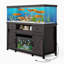 Support d'aquarium pour 75 à 120 gallons, support d'aquarium avec prise de courant, tiroir, tablette ouverte, portes de grange coulissantes lisses-1869208390