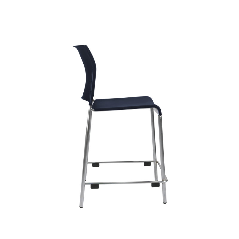 Jody Plastic Stack Stool, Blue, Counter Stool (24" Seat Height)