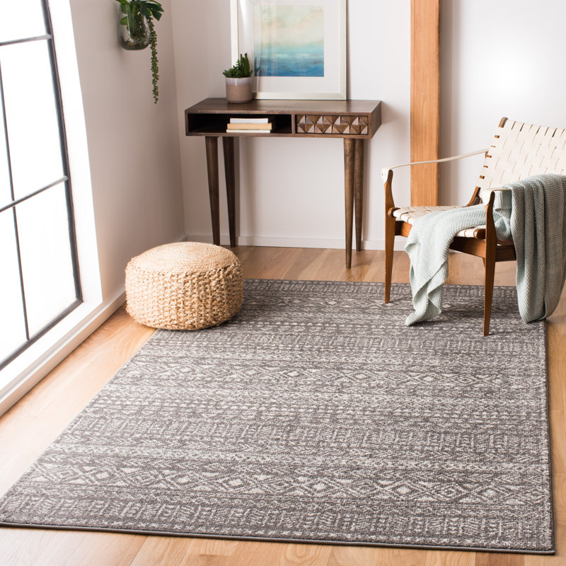 Mangrum Geometric Hand Hooked Area Rug, Rectangle 160 x 229 cm