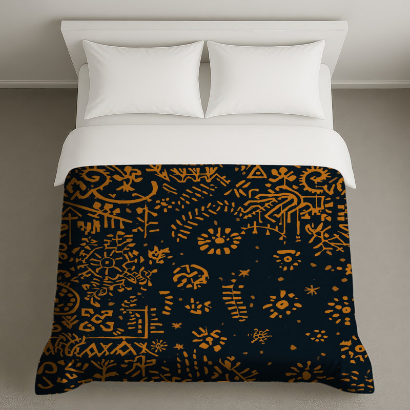 Housses de couette à motif tribal, Grand lit