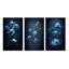 «Vintage Chinese Light Blue Flowers», 3 pièces sur toile-1509417000-1509417003