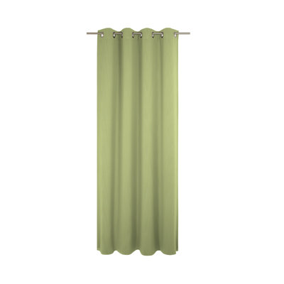 Uni Collection Light 100% Cotton Opaque Grommet / Eyelet Single Curtain Panel