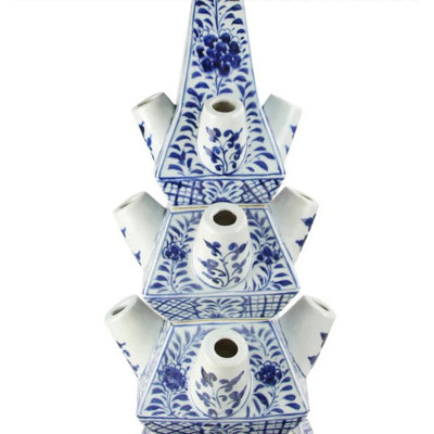 Orginial Blue And White Tulipiere Large