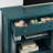 65" TV Console/ Storage Buffet Cabinet/ Sideboard With Glass Door And Adjustable Shelves/ Console Table/ Teal Blue