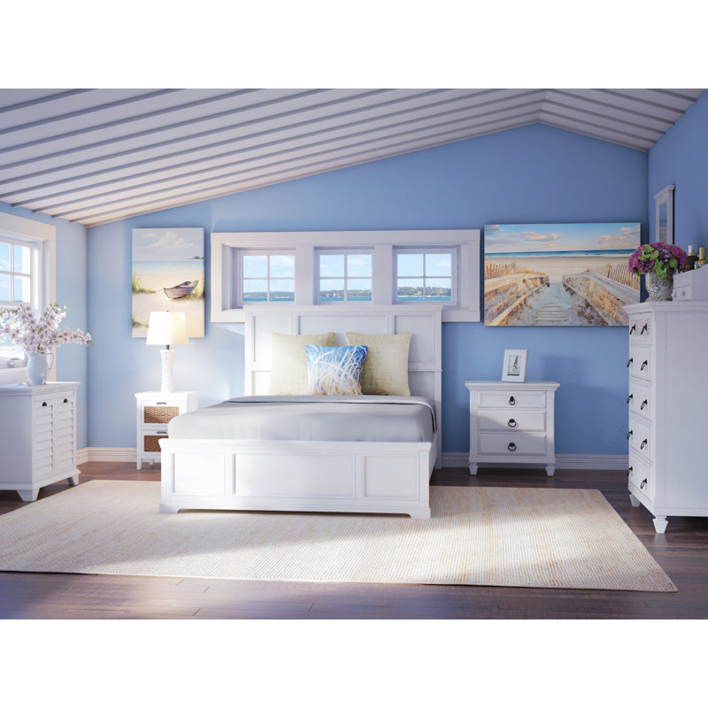 Aprille 16.9'' W Solid Wood Nightstand, White