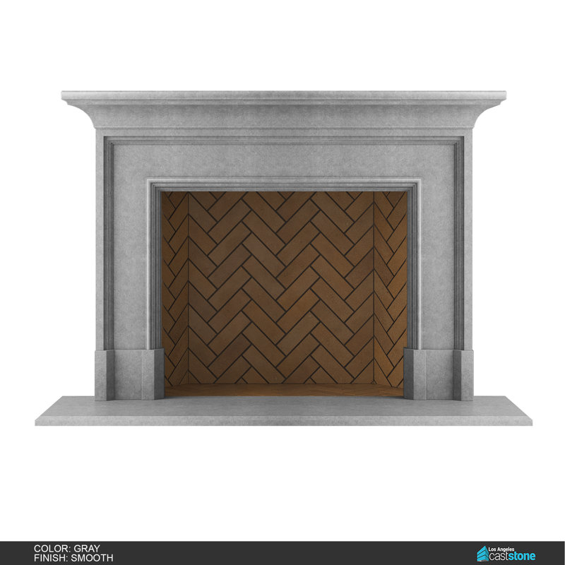 Cilikia Fireplace Surround, Smooth Gray