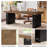 78.74'' Wood Long Computer Desk with Heavy Duty Base