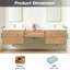 Meuble-lavabo mural 108 po avec lavabo en résine et armoire de rangement pour maquillage-58309392
