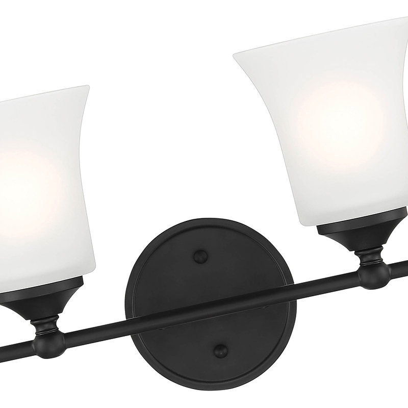 Éclairage pour meuble-lavabo à intensité variable Alies, Noir mat, H 9,5 po x l 31,75 po x P 6,5 po, 4